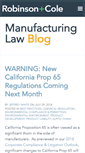 Mobile Screenshot of manufacturinglawblog.com